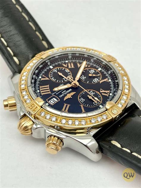 breitling chronomat gold bezel|Breitling Chronomat evolution diamond bezel.